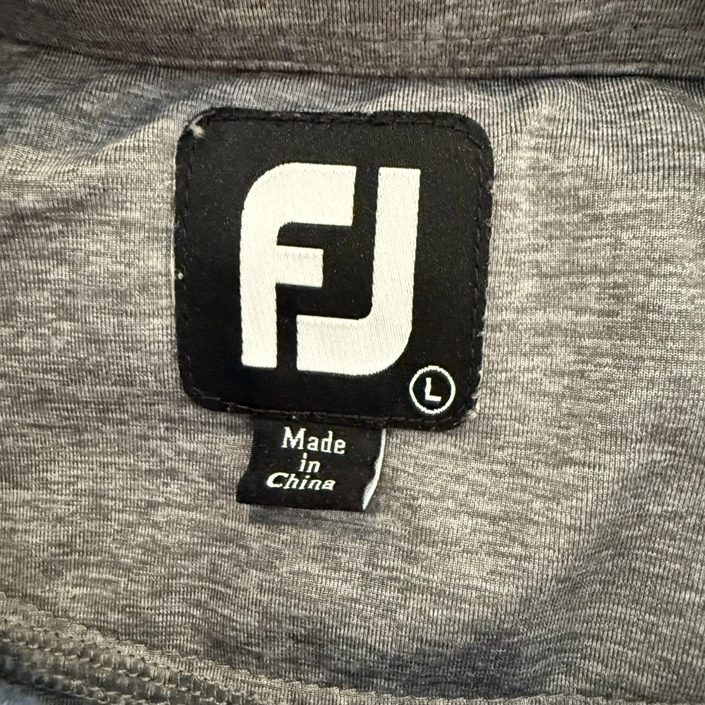 FootJoy Mens Large Polo Shirt Short Sleeve Grey‎